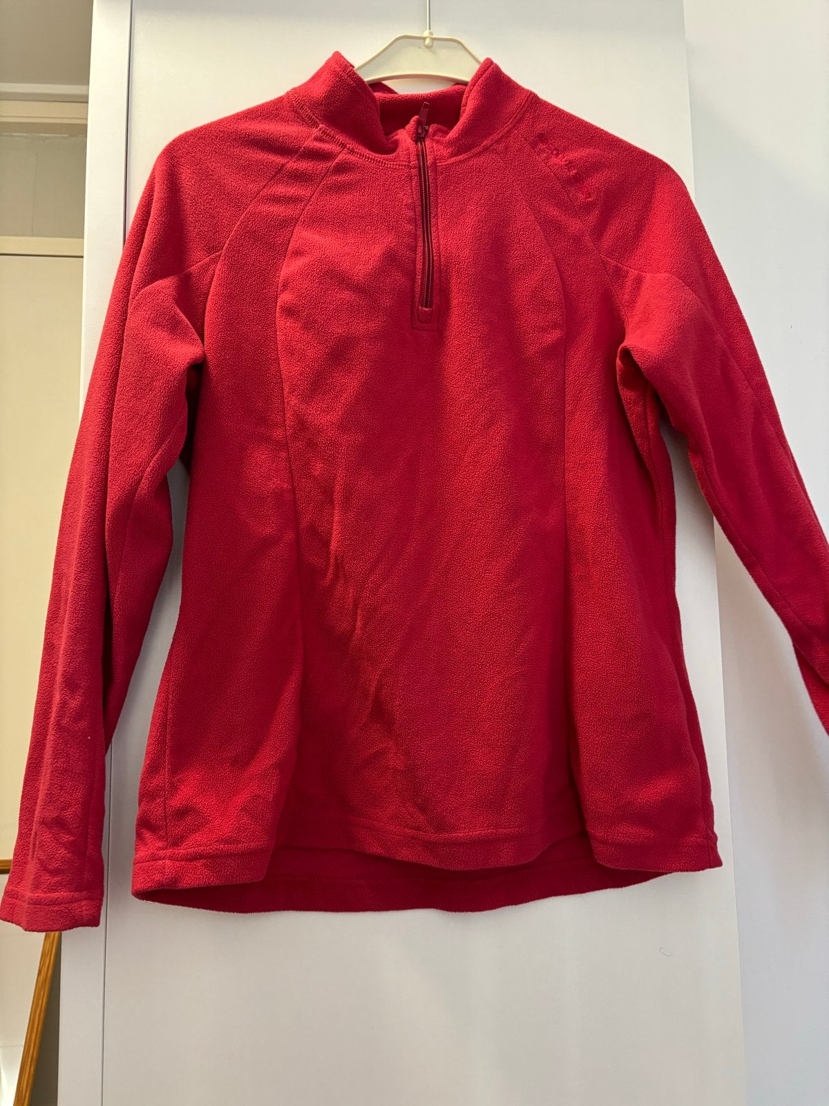 Rode Crivit fleece trui met rits, maat M, Ophalen of Verzenden, Gedragen, Maat 38/40 (M), Rood