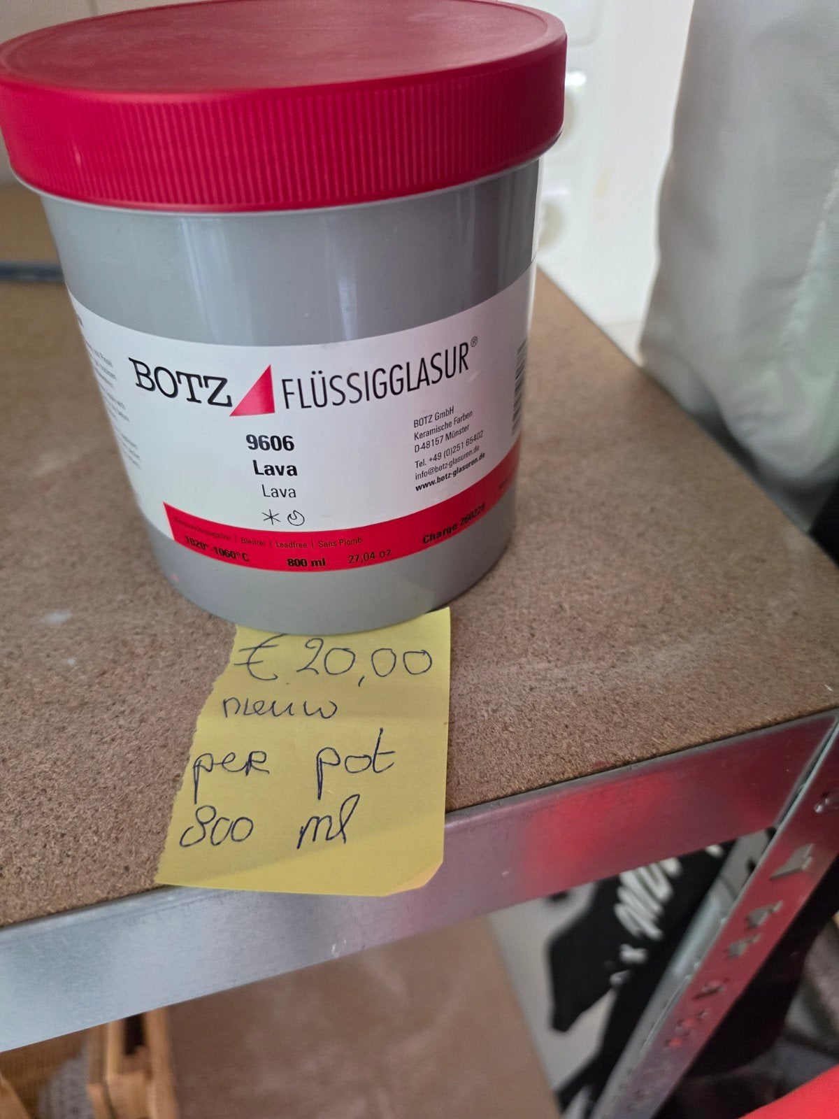 NIEUWE  ONGEOPENDE POT BOTZ keramiek glazuur 800 ml., Ophalen, Nieuw