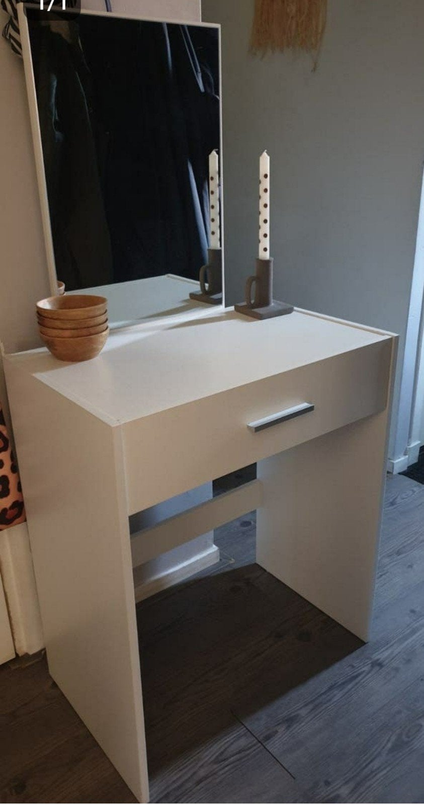 Zgan ikea kap/make up tafel met krukje, Ophalen, 50 tot 100 cm, Zo goed als nieuw, Minder dan 100 cm
