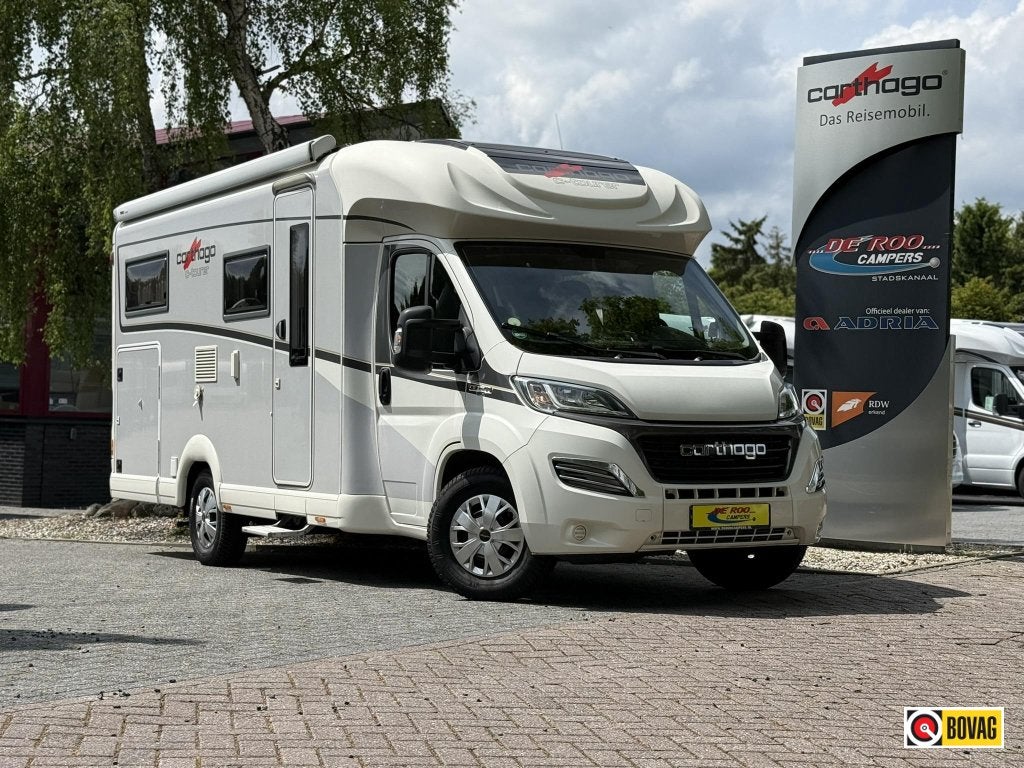 Carthago C-Tourer T 143 LE. 150 pk BOVAG zeer nette staat, Caravans en Kamperen, Campers, Fiat, 6 tot 7 meter, Diesel, Half-integraal