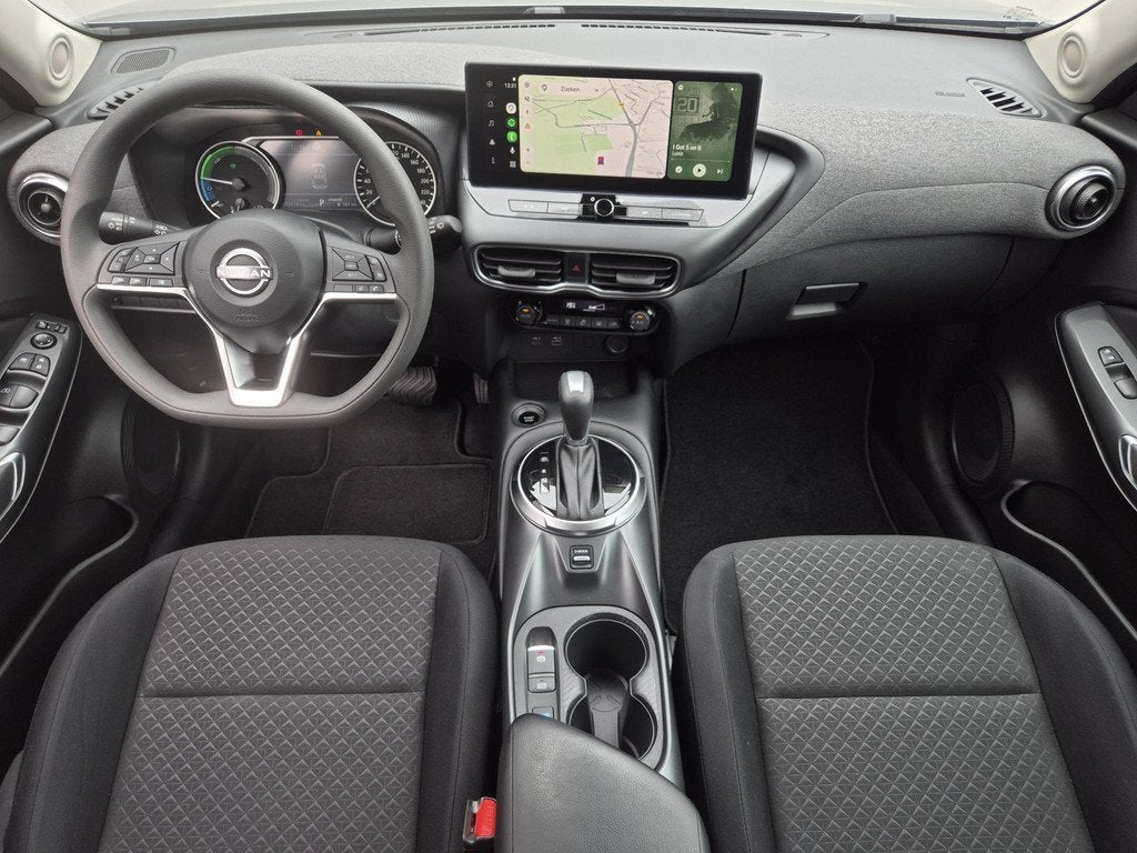 Nissan Juke 1.6 Hybrid N-Connecta / Fabrieksgarantie tot 05-, Auto's, Nissan, Stof, Gebruikt, Bedrijf, Hybride Elektrisch/Benzine