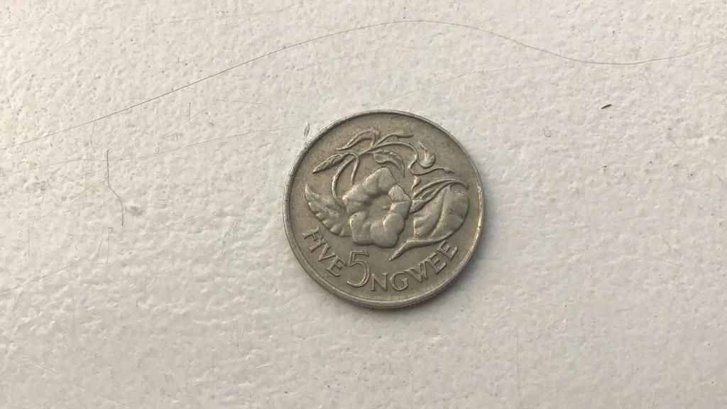 Zambia 5 ngwee 1972., Postzegels en Munten, Munten | Afrika, Ophalen of Verzenden