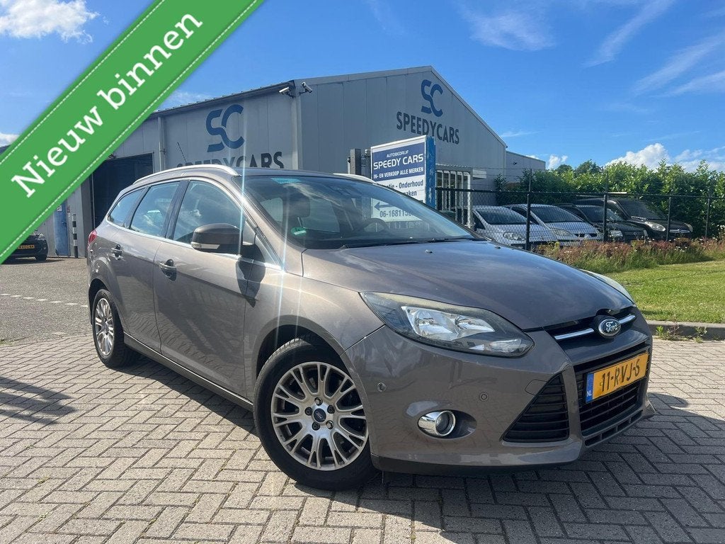 Ford Focus Wagon 1.6 EcoBoost Titanium Keyless Clima Cruise, Auto's, Gebruikt, Zwart, 4 cilinders, Origineel Nederlands