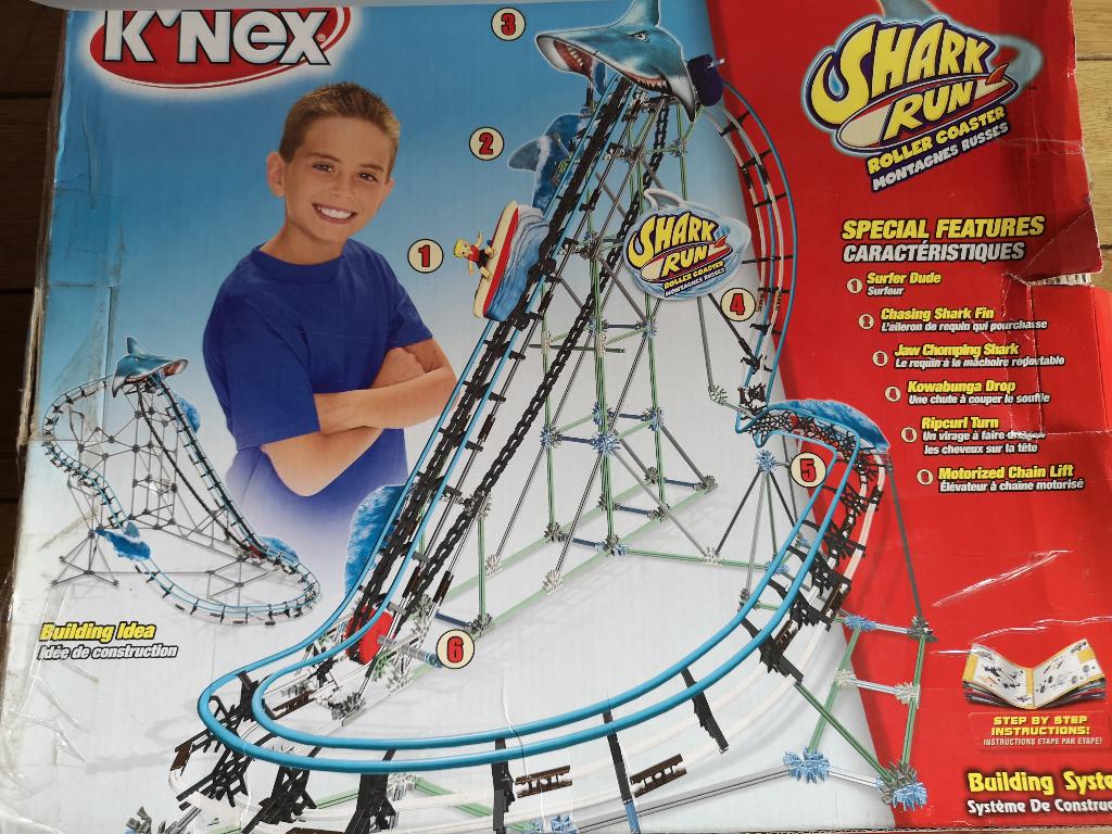 K'nex Shark Run Roller Coaster, Ophalen, Gebruikt, K'nex
