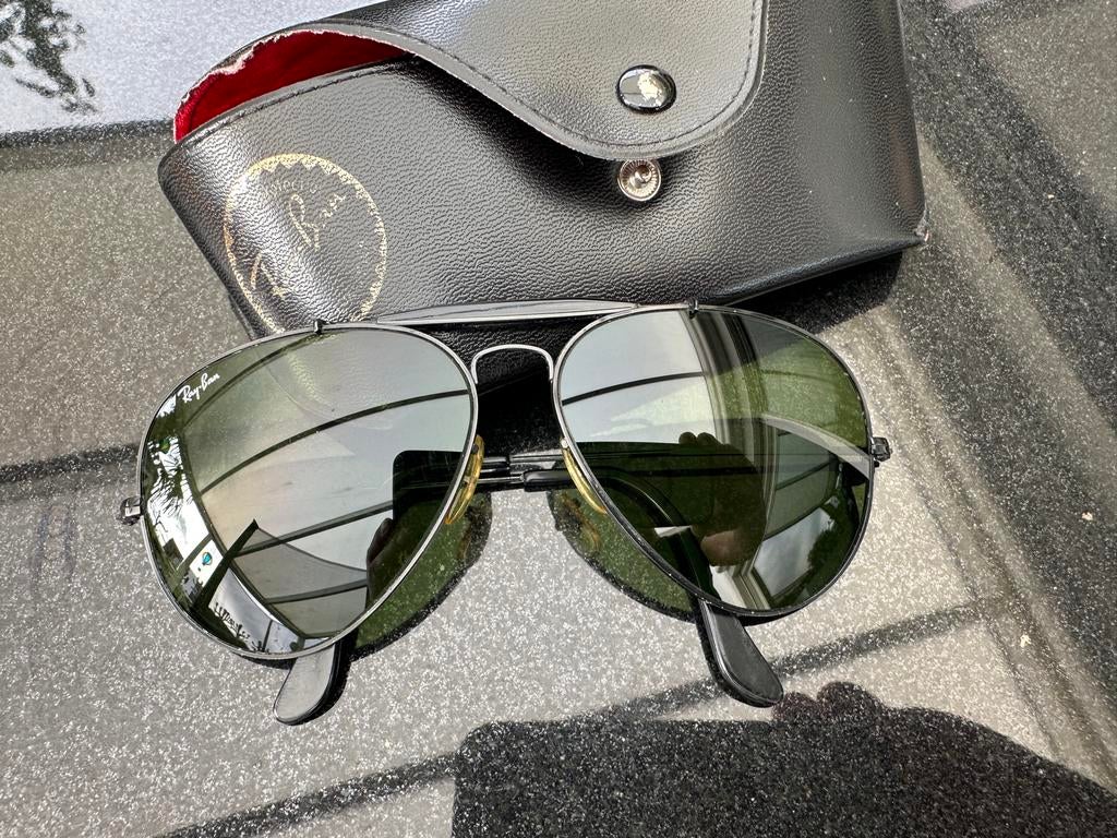 Ray-Ban vintage outdoorsman black metal, Sieraden, Tassen en Uiterlijk, Zonnebrillen en Brillen | Heren, Zonnebril, Ophalen of Verzenden