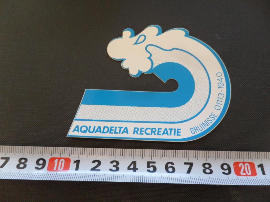 sticker Bruinisse AQUADELTA RECREATIE *, Ophalen, Zo goed als nieuw