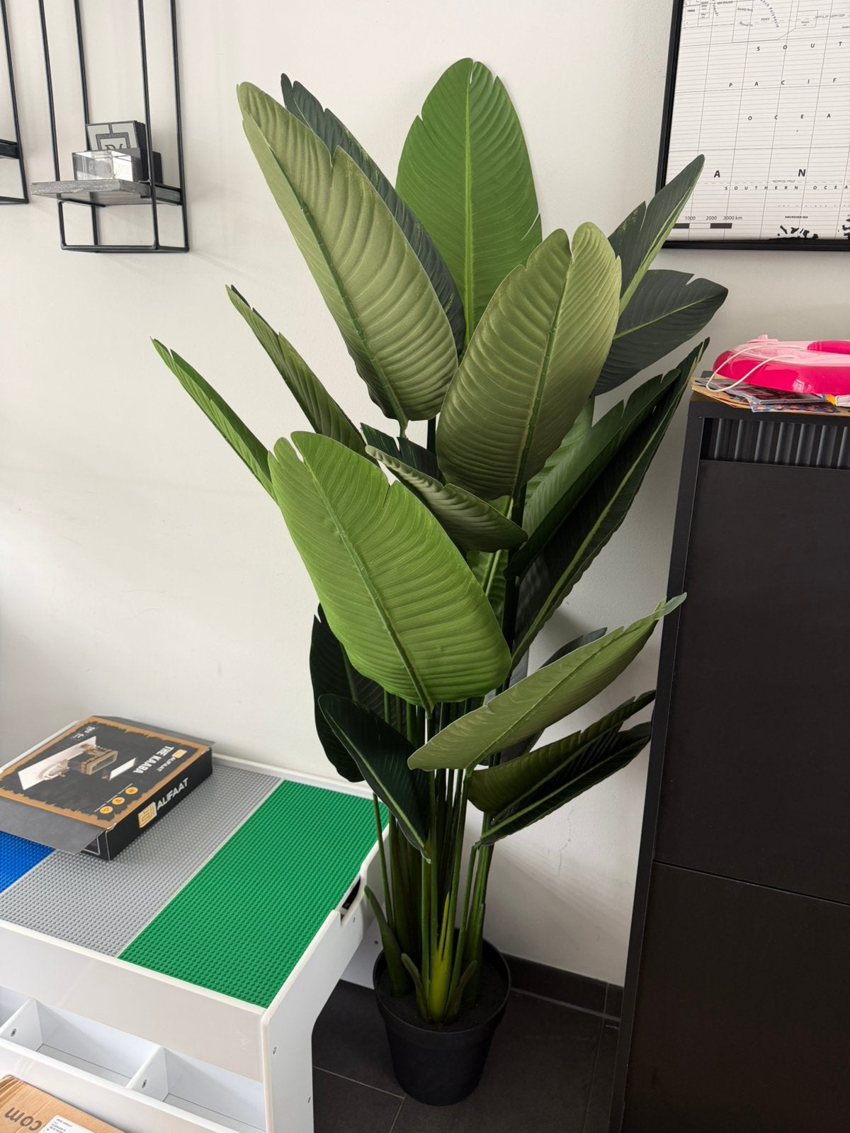 Grote Kunst Strelitzia Plant - Realistisch en Onderhoudsvrij, Binnen, Groen, Kunstplant, Ophalen of Verzenden