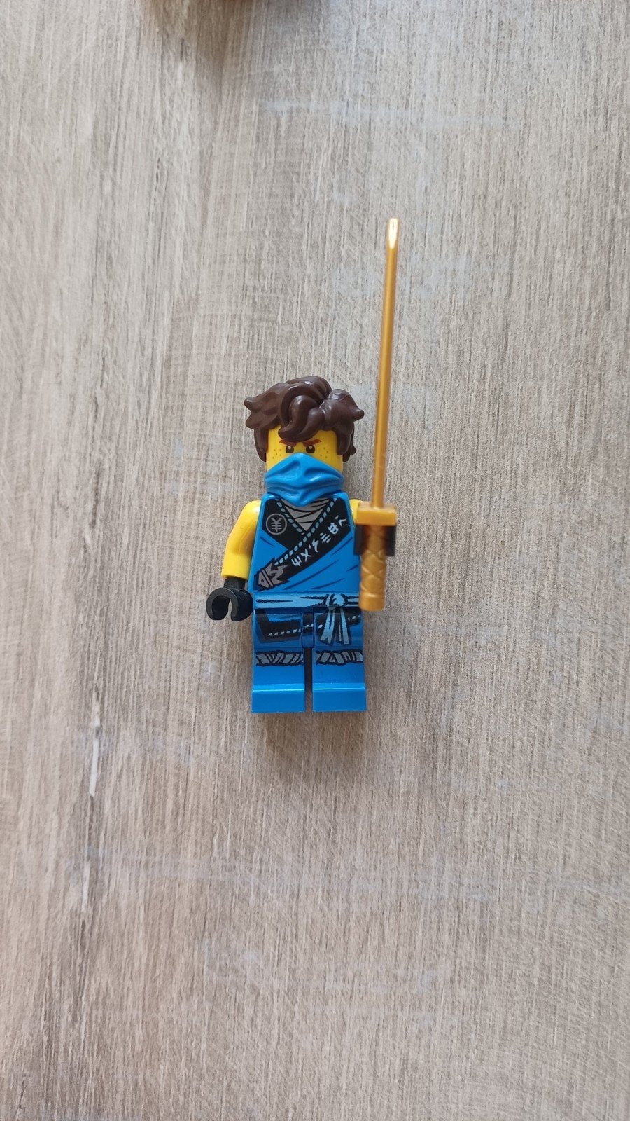 Lego Ninjago Jay minifiguur met gouden zwaard, Ophalen, Zo goed als nieuw, Overige merken