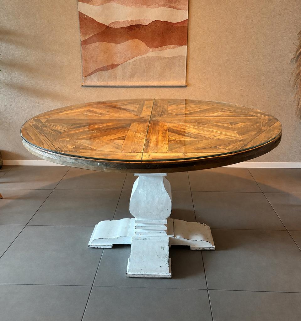 Rivièra Maison eettafel rond crossroads 140, Ophalen, Zo goed als nieuw, Rond, 100 tot 150 cm