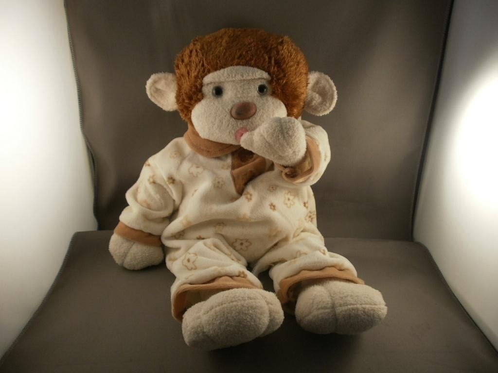 aurora mong my cute aap in babypakje magneet bij mond 42 cm, Overige merken, Wasbaar, Ophalen of Verzenden, Zo goed als nieuw