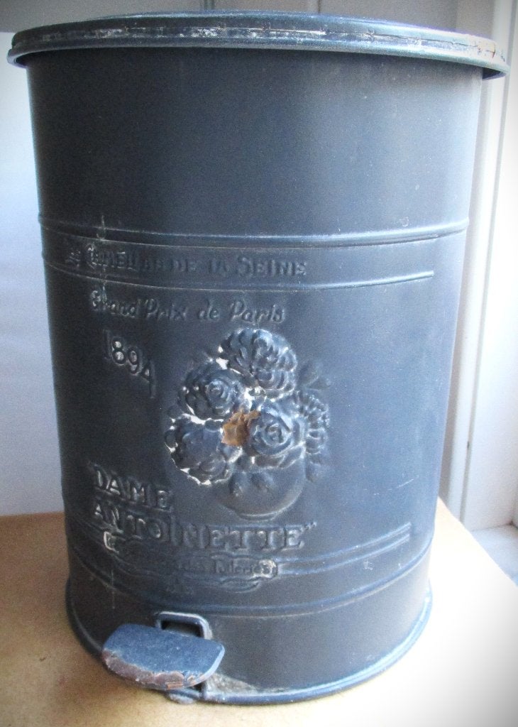 Pedaalemmer~Prullenbak~Dame Antoinette Brocante metaal, Ophalen of Verzenden