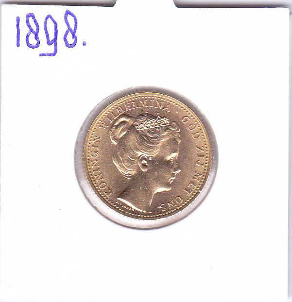 10 gulden 1898 goud Kroningsjaar voor 925 euro, Postzegels en Munten, Munten | Nederland, Koningin Wilhelmina, Losse munt, 10 gulden