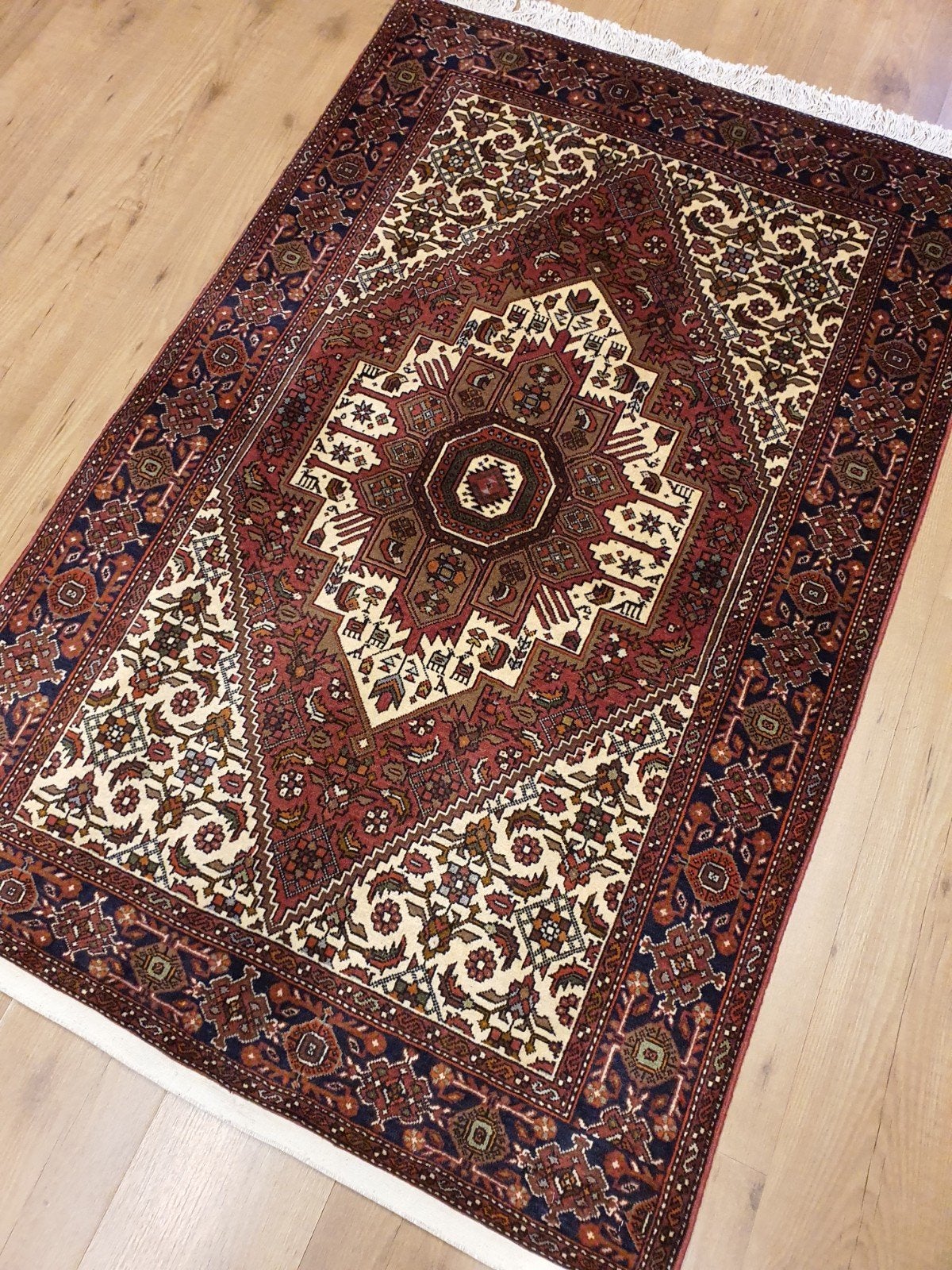 Handgeknoopt perzisch tapijt goltoch 161x101, Info@SlatsAntiek.nl, 100 tot 150 cm, Perzisch, Vof Slats Antiek