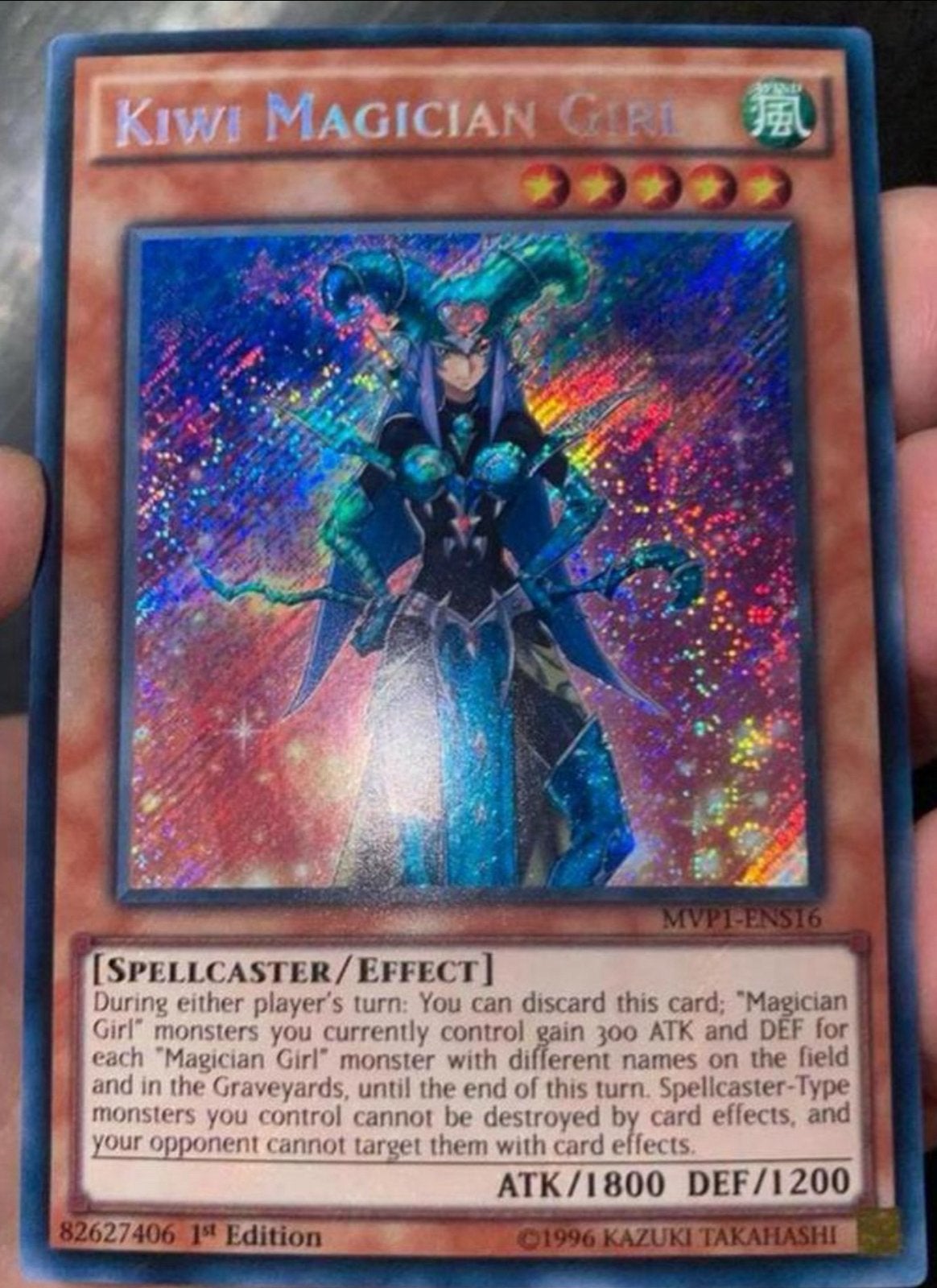 Yu-Gi-Oh! Kiwi Magician Girl MVP1 1st Movie Promo !, Hobby en Vrije tijd, Verzamelkaartspellen | Yu-gi-Oh!, Ophalen of Verzenden