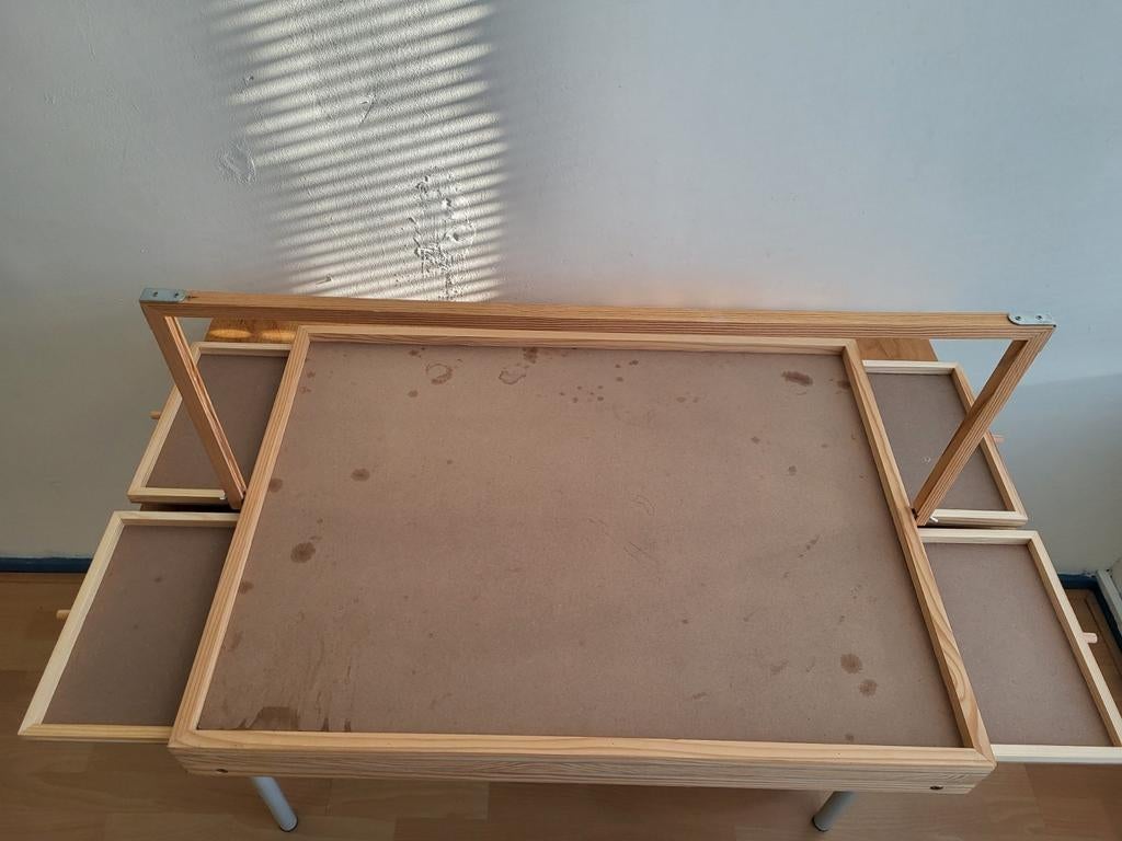 Handige puzzel/hobbytafel met lades en opklapbare poten, Ophalen
