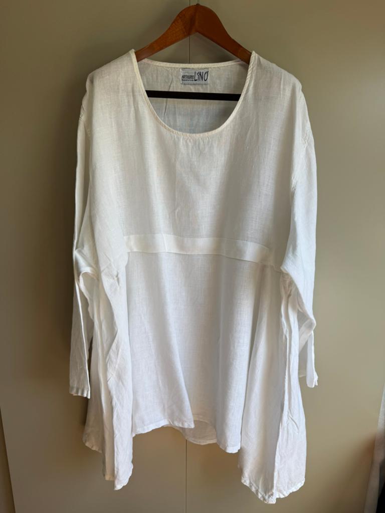 Arthurio Lino linnen tuniek top in wit / tot maat 54 56, Kleding | Dames, Grote Maten, Ophalen of Verzenden, Zo goed als nieuw