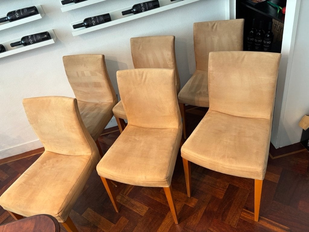 Machalke Crack design eetkamerstoelen | Set van 6, Huis en Inrichting, Ophalen, Overige kleuren, Zo goed als nieuw, Stof