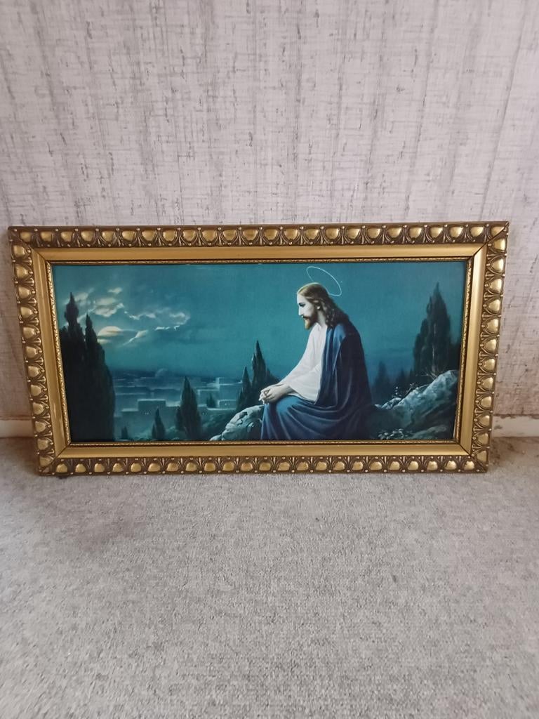 Heel oud schilderij met JEZUS afbeelding., Ophalen
