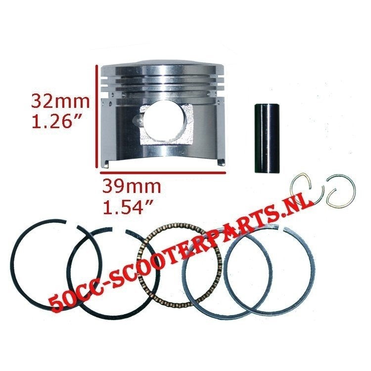 Zuiger GY6 4T chinese scooter 39,00mm 78156, Ophalen of Verzenden