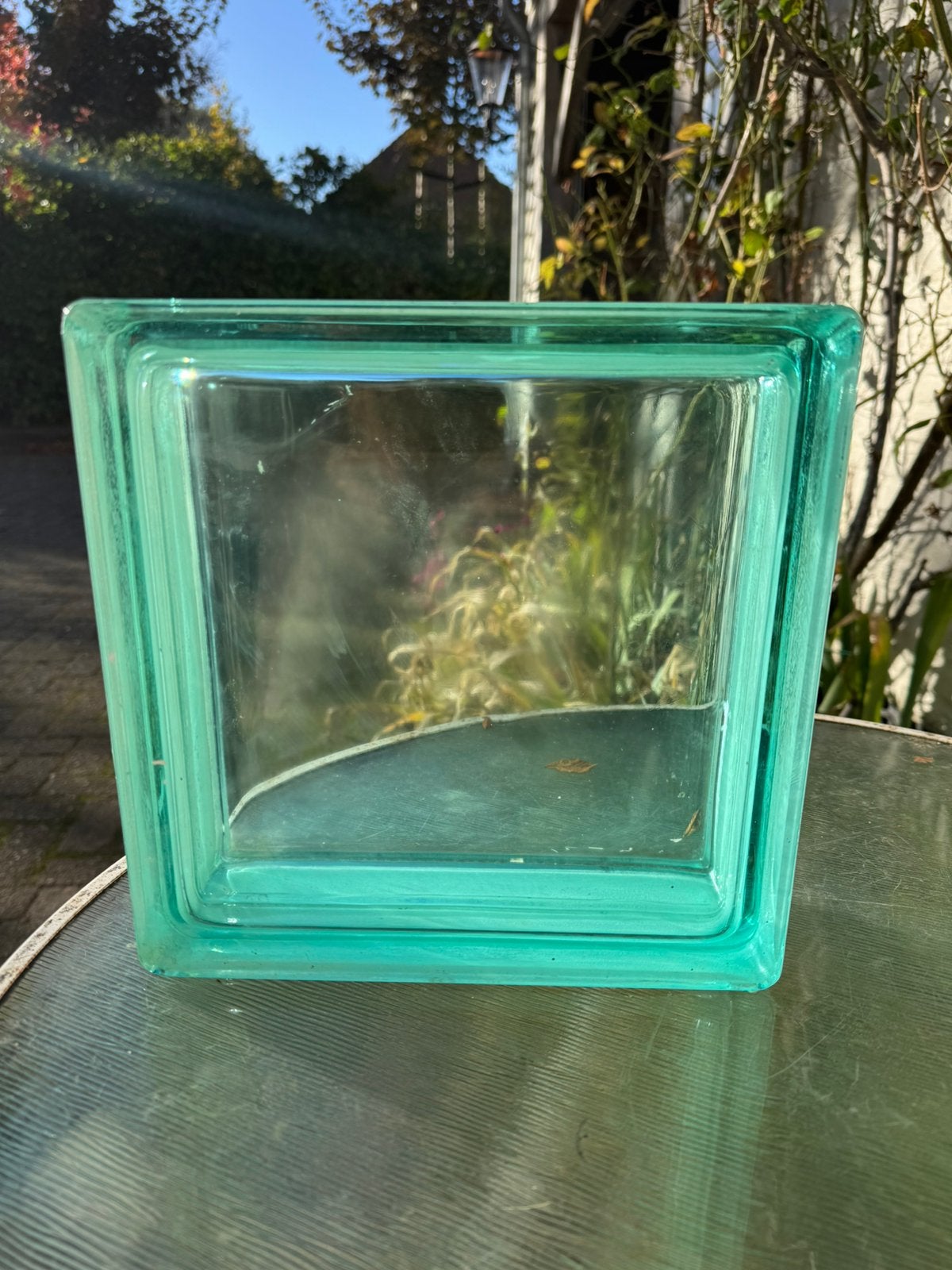 25 glasblokken, lichtblauw, 24x24x8, Ophalen, Minder dan 80 cm, Minder dan 80 cm, Zo goed als nieuw