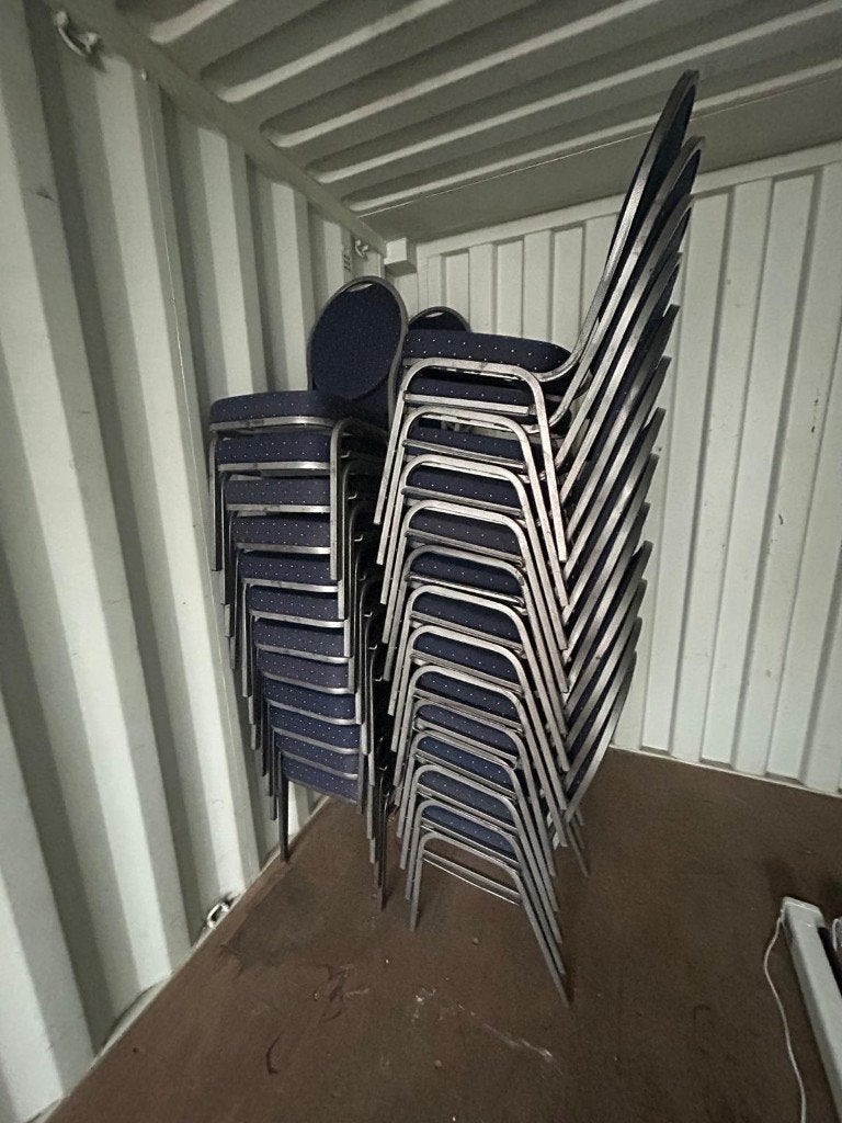 vergaderstoelen 37 st., Ophalen, Gebruikt, Blauw, Metaal