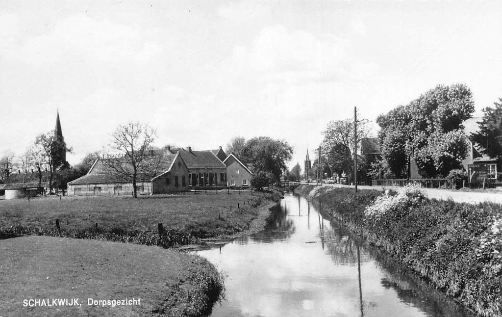 389 Schalkwijk - Dorpsgezicht, Ophalen of Verzenden, 1940 tot 1960, Ongelopen, Utrecht