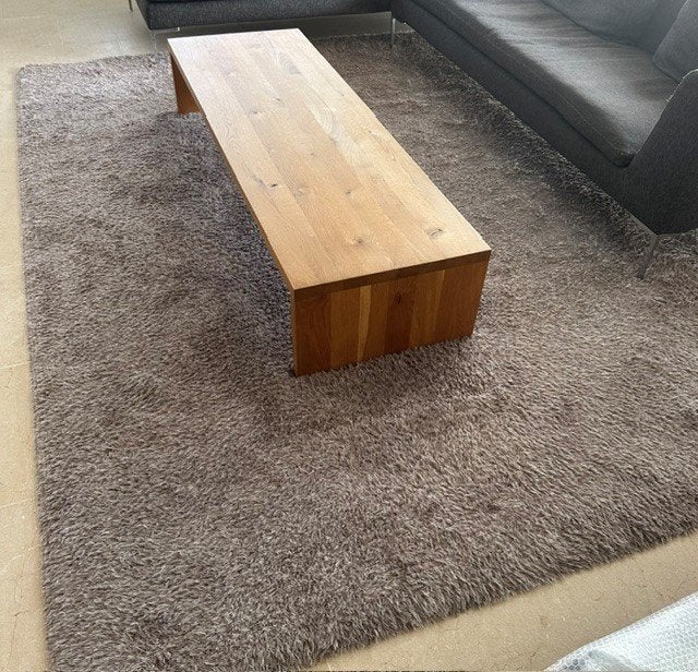 Wollen tapijt van Sign Carpet Sauvage 45, Ophalen, Bruin, 200 cm of meer, Zo goed als nieuw