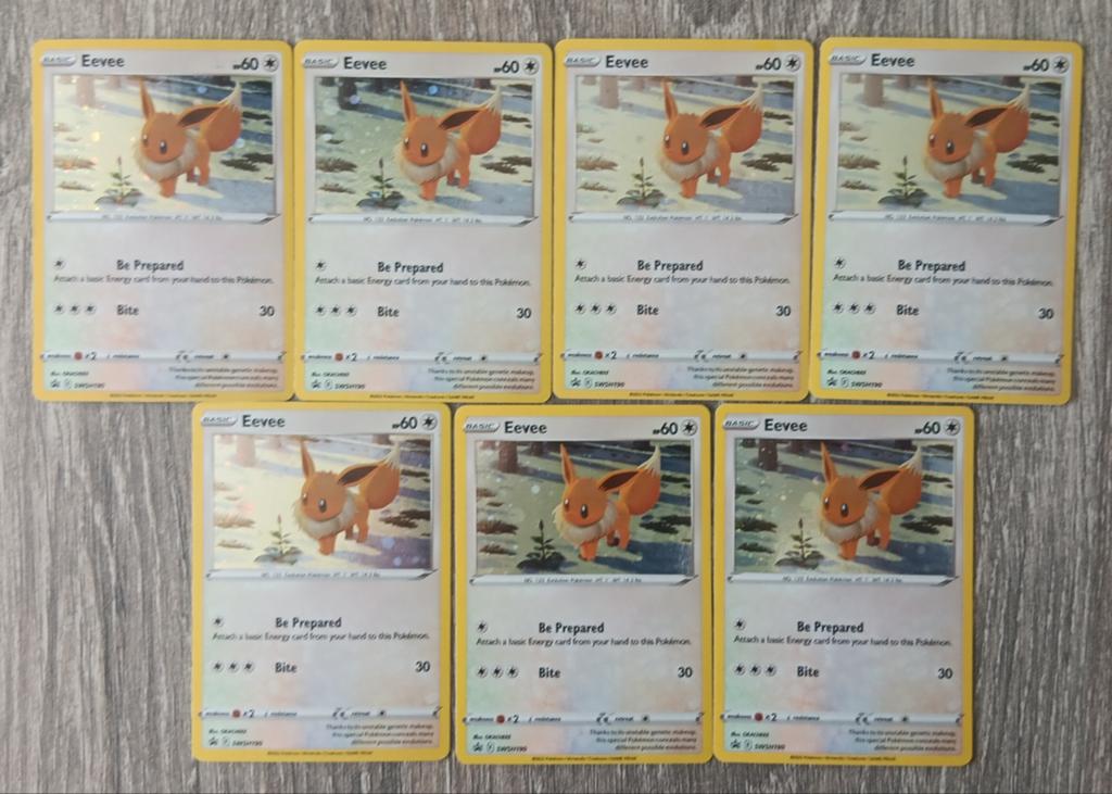 Eevee holo promo Sword&Shield nog 5 beschikbaar, Ophalen of Verzenden, Zo goed als nieuw, Losse kaart, Foil