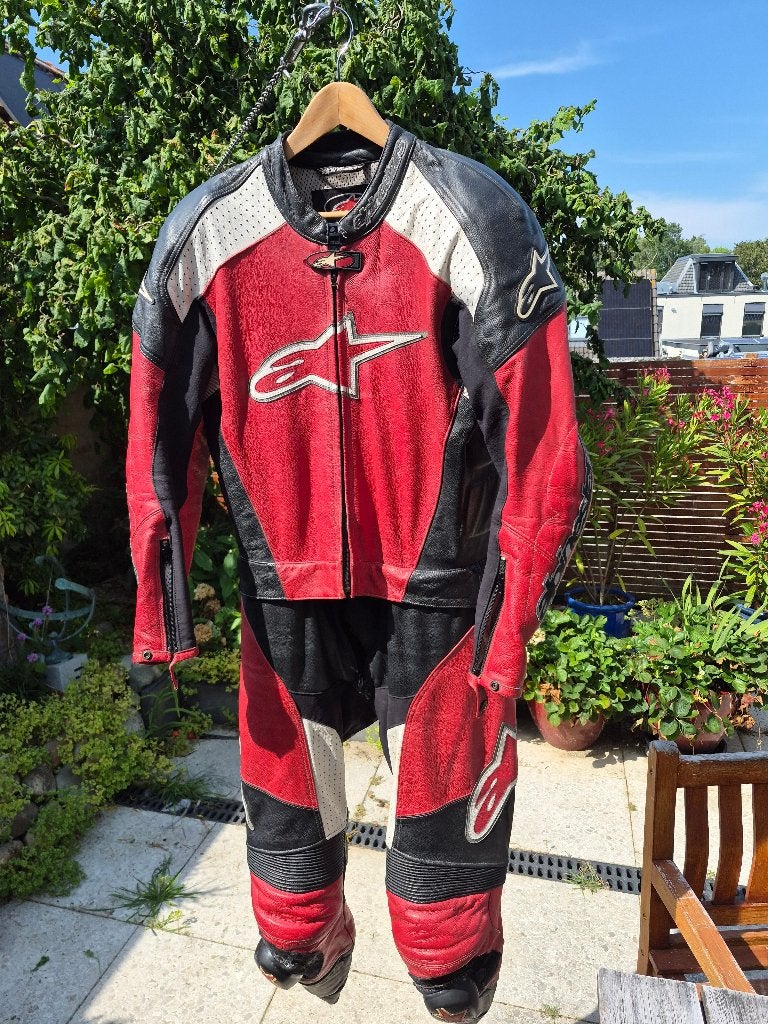 Alpinestars combi rood/zwart/wit motorpak, Motoren, Ophalen of Verzenden, Alpinestars, Tweedehands, Heren