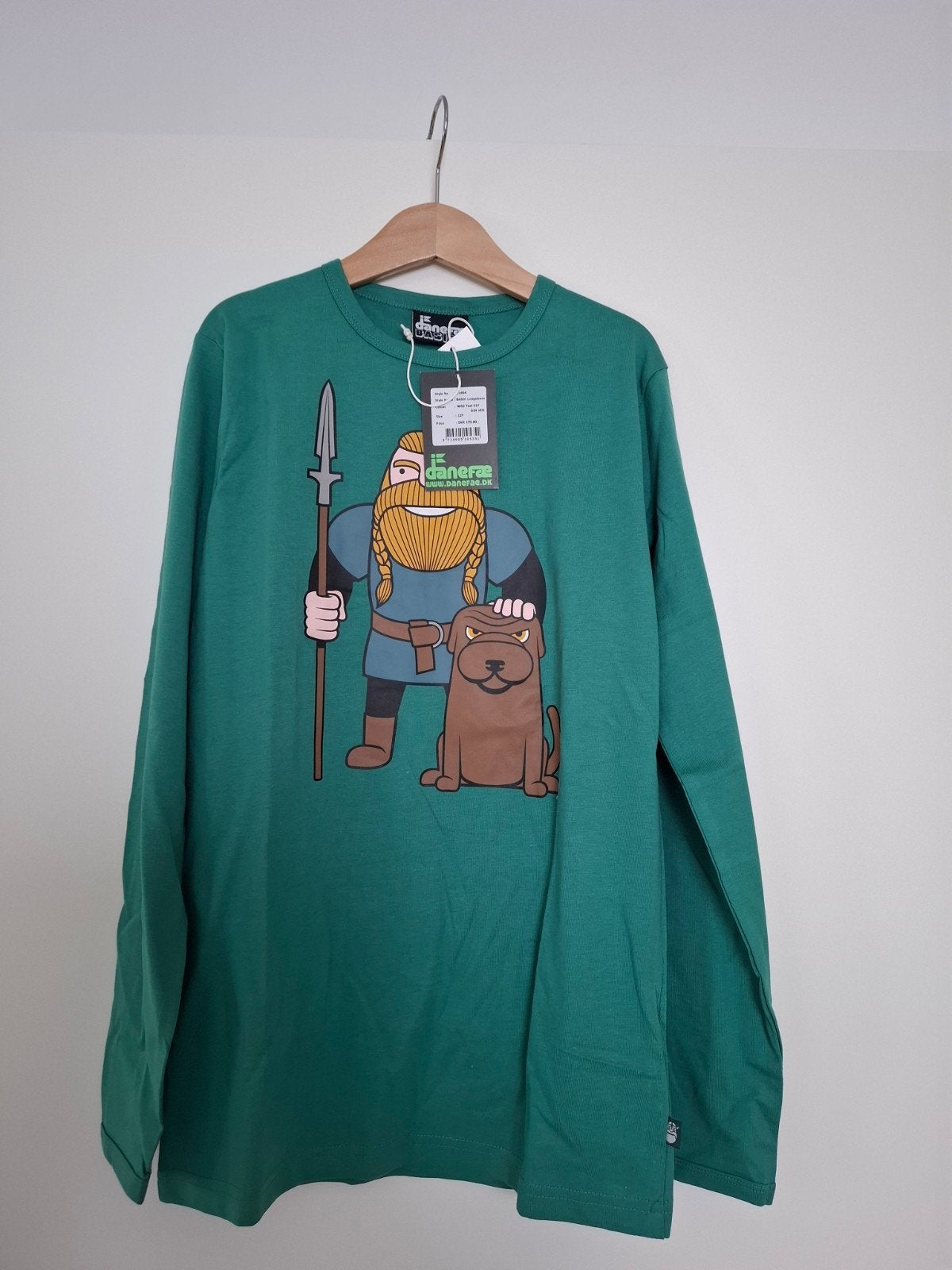 Nieuw DaneFae BASIC Longsleeve Groen met Vikingprint, Kinderen en Baby's, Danefae, Nieuw, Ophalen of Verzenden, Shirt of Longsleeve