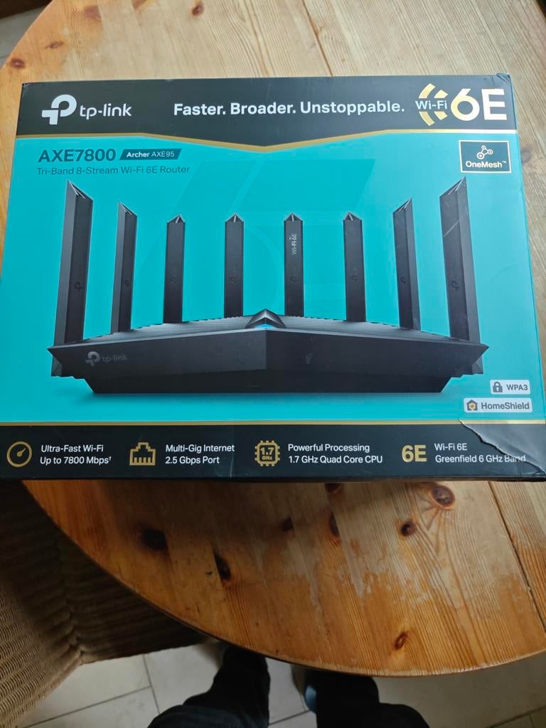 Prijs verlaagd!! TP-Link Archer AXE7800 6E Tri-Band Router, Ophalen of Verzenden, Nieuw, Router, TP-Link