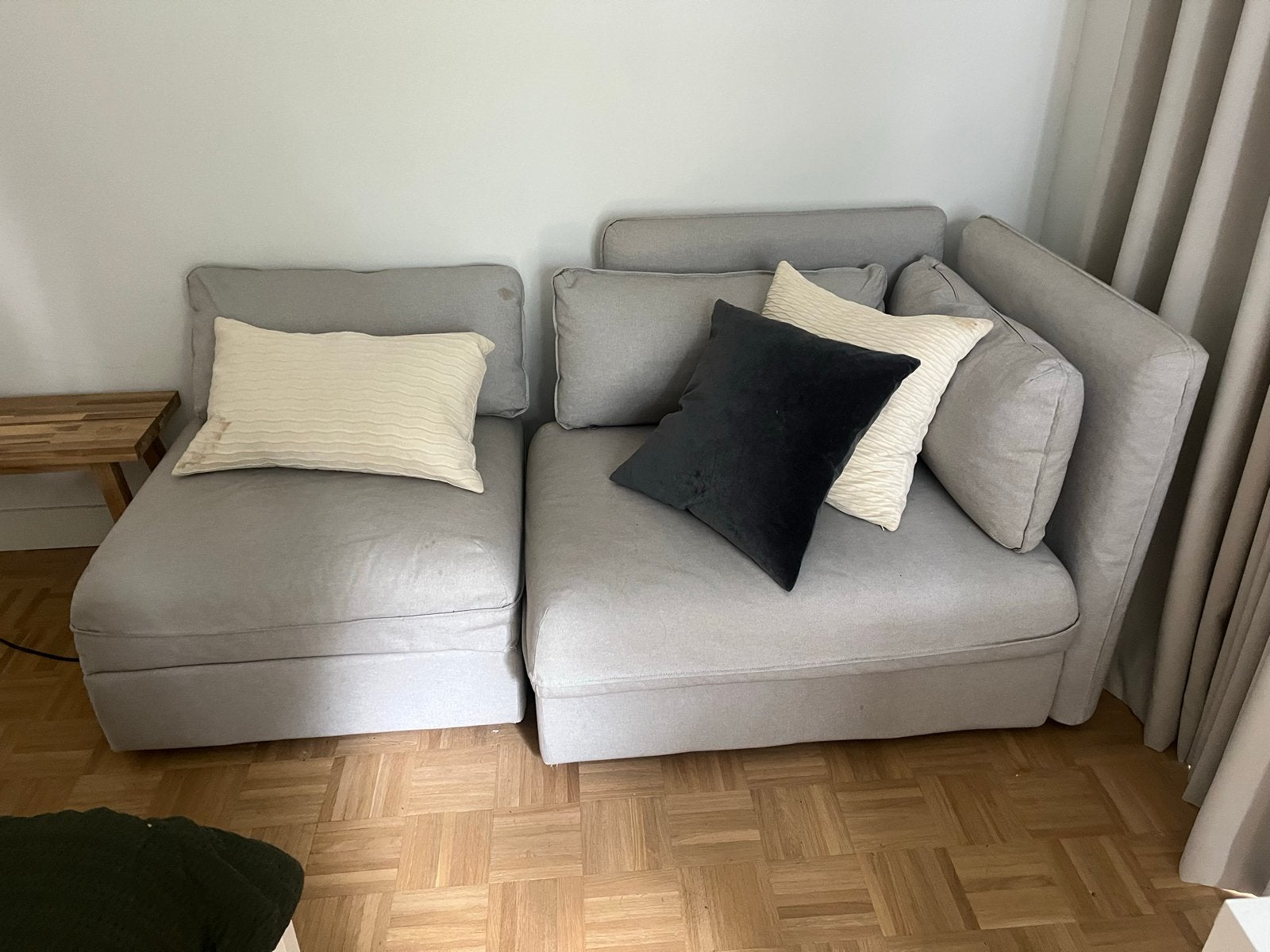 IKEA bank 2x1 meter met kussens en extra rugleuning, Ophalen, Gebruikt, 150 tot 200 cm, Tweepersoons