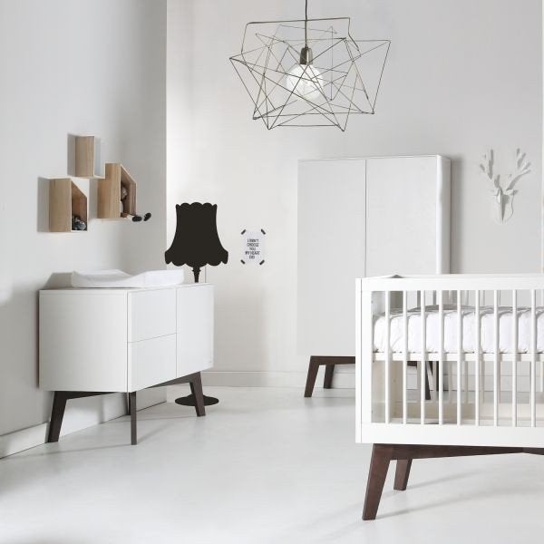 Kidsmill Sixties Commode Wit / Walnoot, Ophalen, 50 tot 70 cm, 100 cm of meer, Zo goed als nieuw