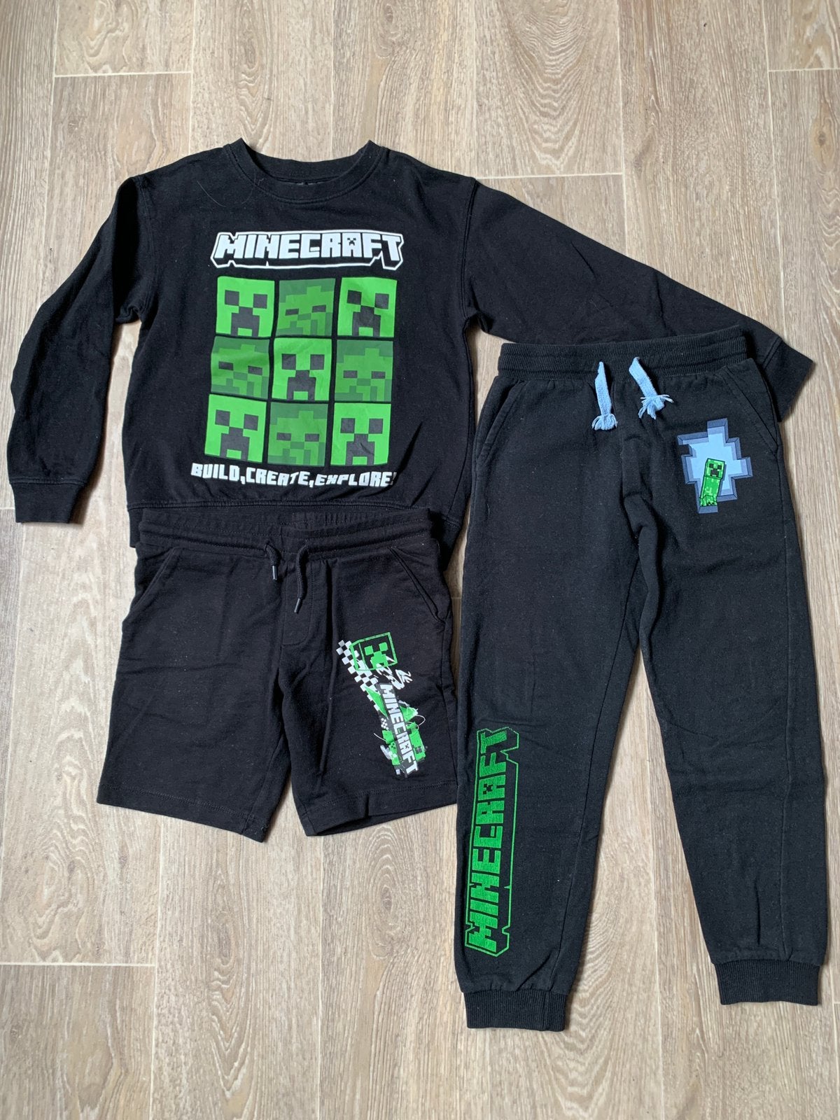 Set jongens Minecraft maat 122/128, Ophalen of Verzenden, Zo goed als nieuw, Jongen, Setje