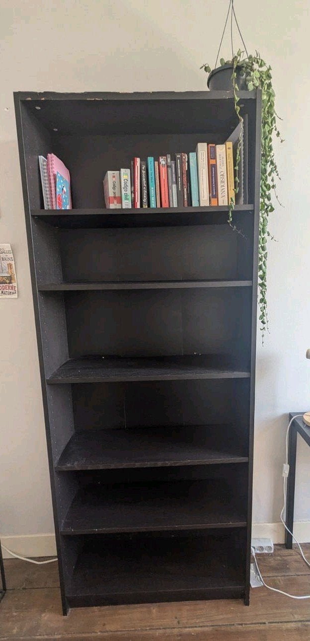 Black shelving unit, Ophalen, Gebruikt