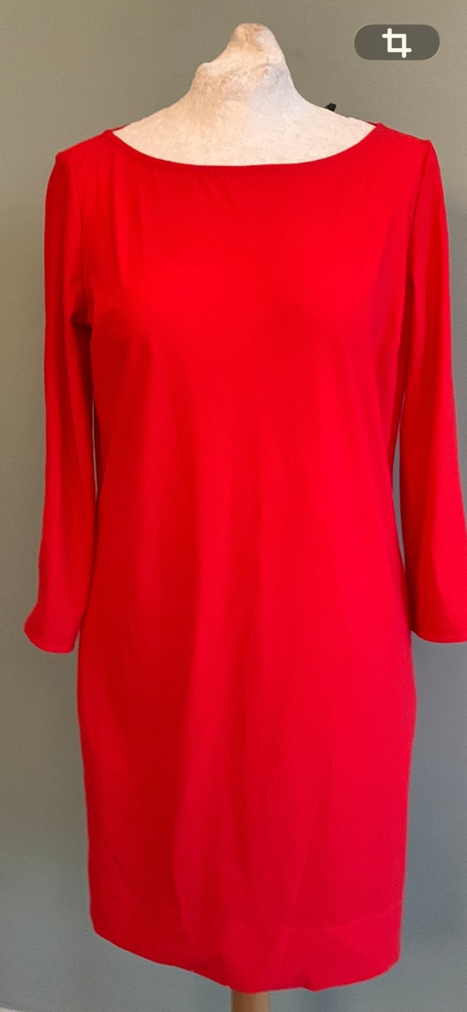 LaDress Lianne-stijl jurk rood travelstof maat S zgan, Kleding | Dames, Ophalen of Verzenden, Zo goed als nieuw, Knielengte, Maat 36 (S)