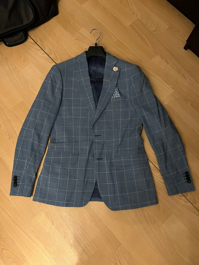 Kostuum WE blauw maat 46 48, Kleding | Heren, Kostuums en Colberts, WE, Ophalen of Verzenden, Zo goed als nieuw, Maat 48/50 (M)