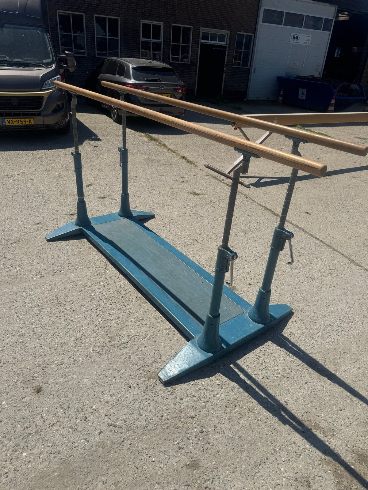 Turnbrug - Verstelbaar en Stevig, Sport en Fitness, Turnen, Ophalen, Gebruikt, Blauw, Materiaal