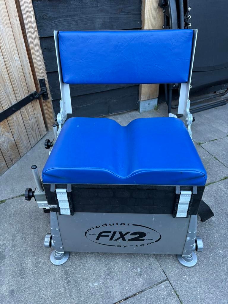 Modular fix2 zitmand seatbox hengel stoel gevuld, Watersport en Boten, Hengelsport | Witvissen, Ophalen, Zo goed als nieuw, Werphengel