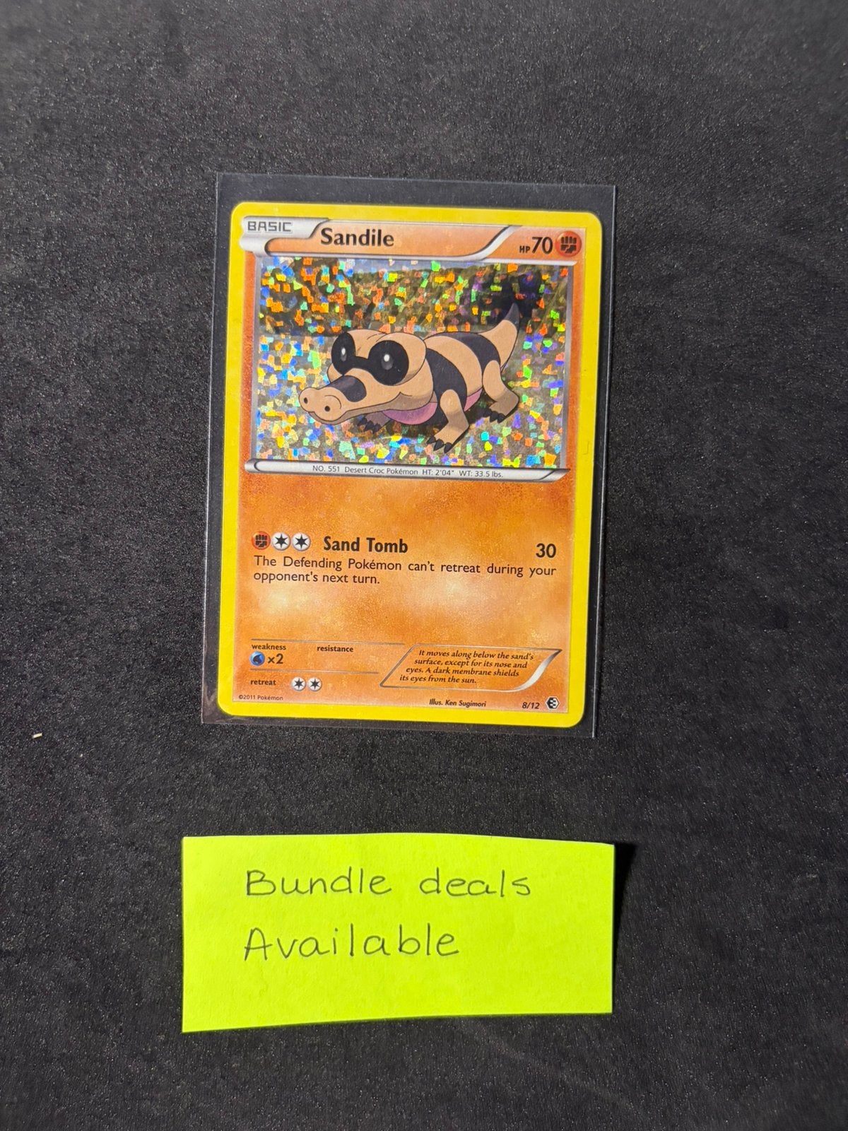 Pokemon card Sandile 8 - Mcdonalds collection 2011, Verzenden, Zo goed als nieuw, Losse kaart