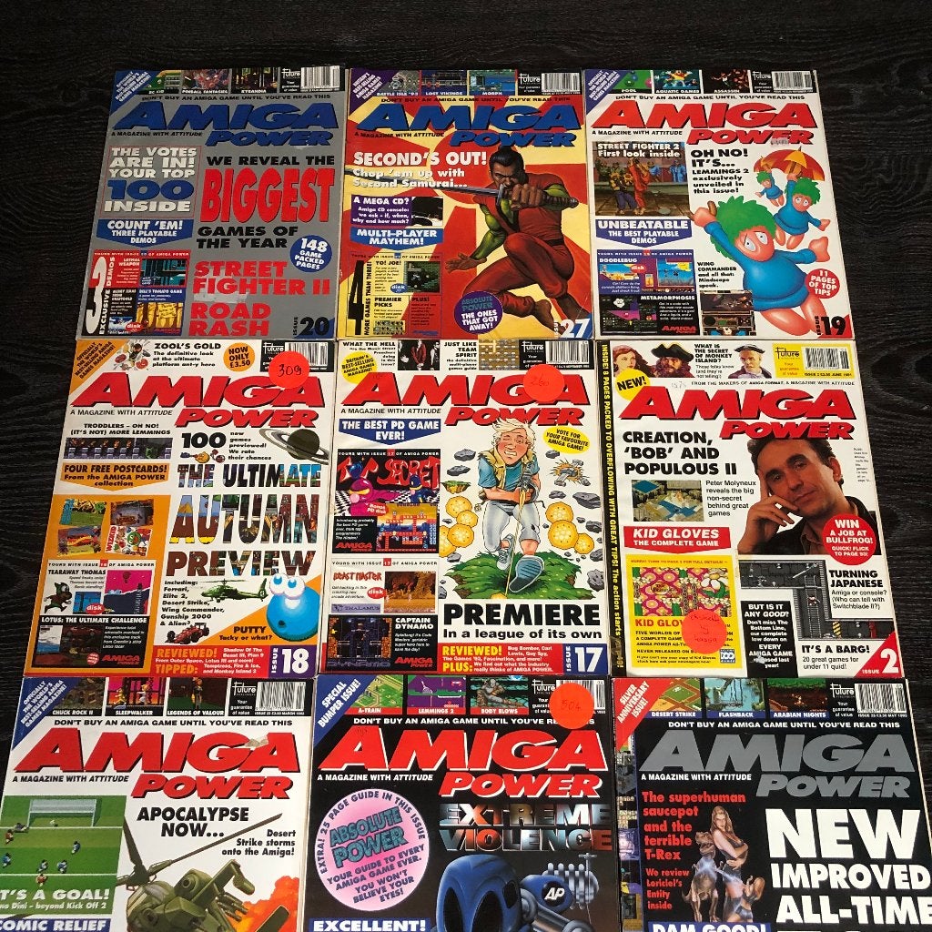 Partij Vintage Commodore Amiga Power Magazines, Computers en Software, Vintage Computers, Ophalen of Verzenden, Commodore