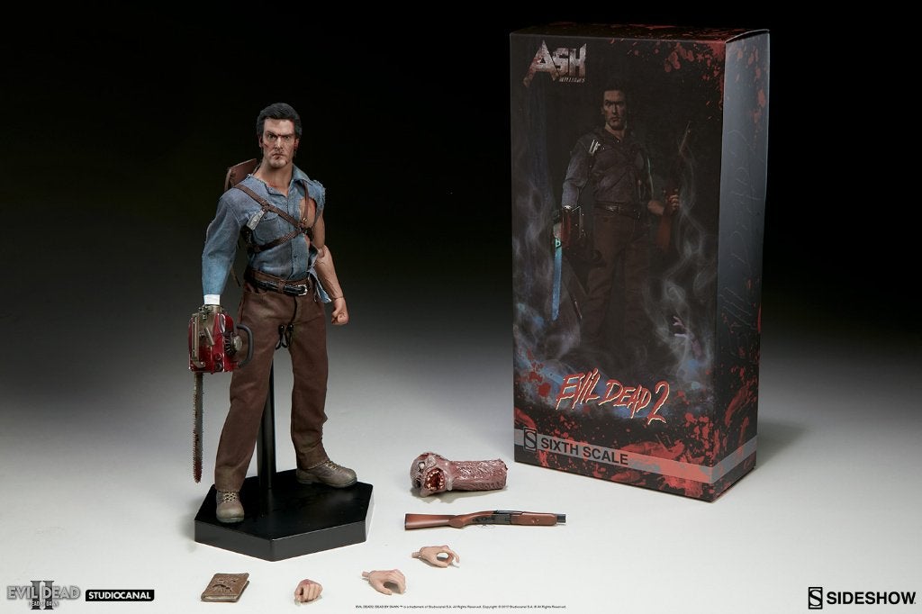 1/6 - Sideshow - Evil Dead 2 - Ash Williams (Bruce Campbell), Ophalen, Gebruikt, Film, Actiefiguur of Pop