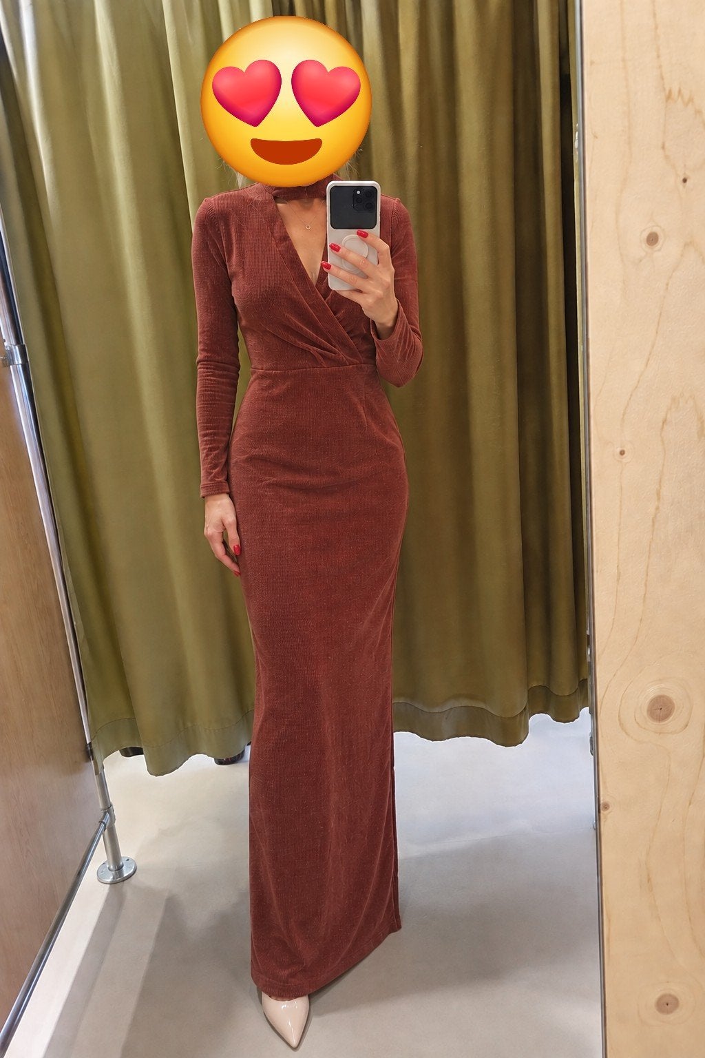 Elegante Koraalrode Maxi Jurk - Maat 38, Maat 38/40 (M), Nieuw, Lamine, Ophalen of Verzenden