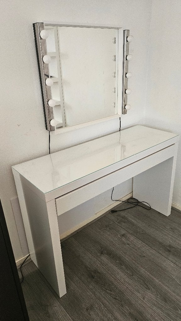 Mooie toilettafel met spiegel, Ophalen, Overige typen, Spaanplaat of MDF, Zo goed als nieuw