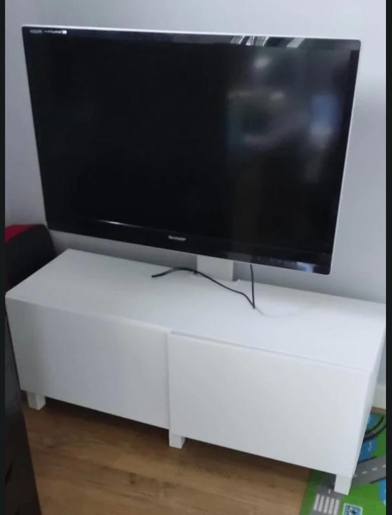 Besta tv-bank en tv-beugel, Ophalen, 100 tot 150 cm, Ikea, Minder dan 100 cm