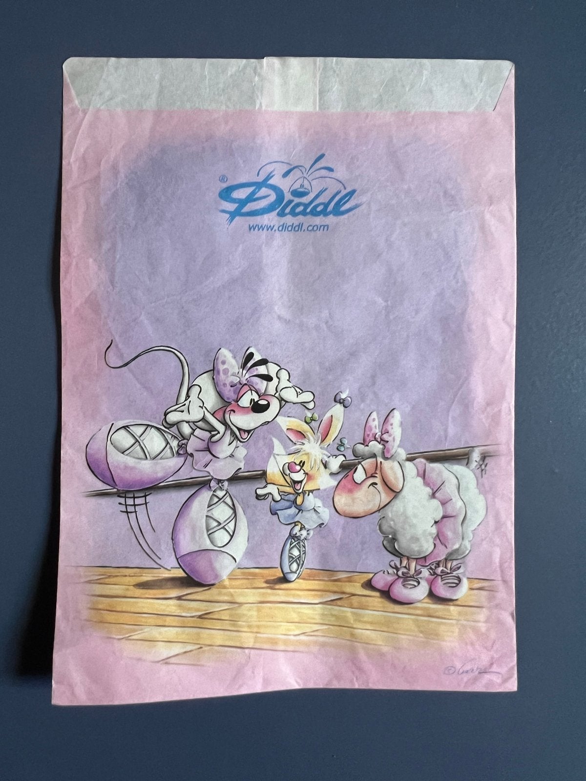 Diddl papieren zakje - Diddlina, Pimboli, Mimihopps, Ophalen of Verzenden, Verschillende figuren, Nieuw, Papier, Kaart of Schrift