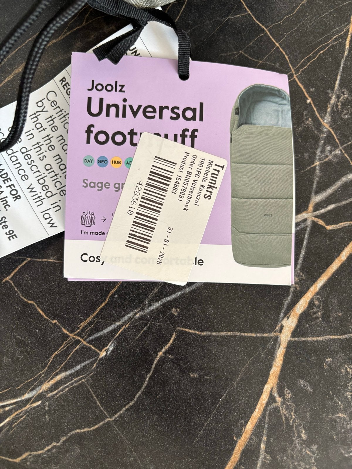 Joolz Universele Voetenzak - Sage Green, Ophalen of Verzenden, Nieuw, Kinderwagen