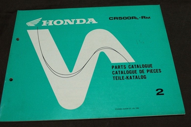 Honda CR500 RL RM 1990 motorcycle parts catalogue CR500R, Motoren, Ophalen of Verzenden, Honda