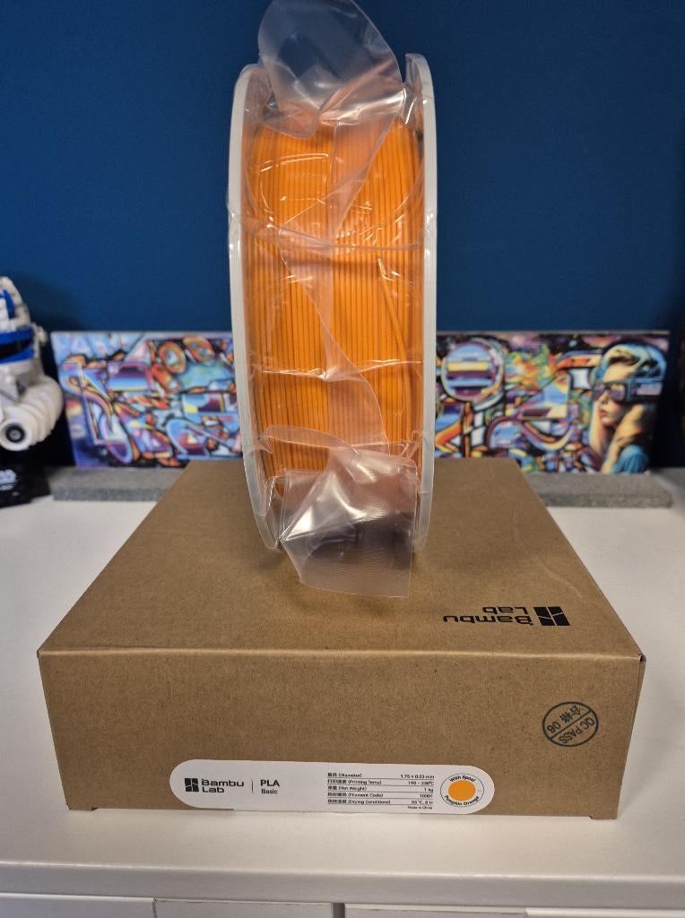 Bambu Lab PLA basic - Pumpkin orange (1kg), Computers en Software, 3D-printerbenodigheden, Nieuw, Filamentrollen, Ophalen of Verzenden