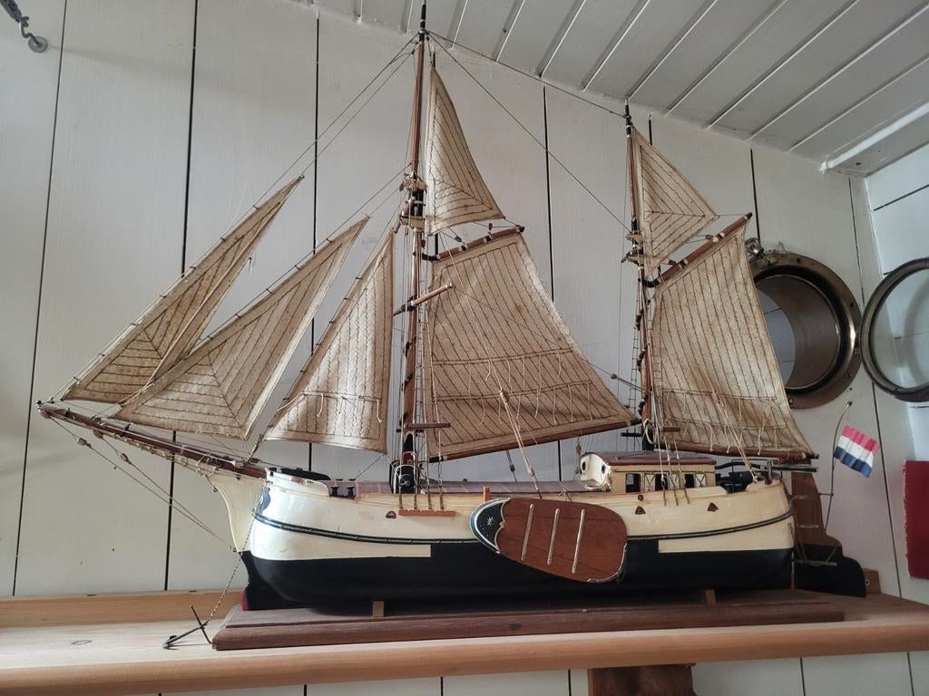 Prachtig modelbouwschip van koftjalk, Ophalen, Gebruikt
